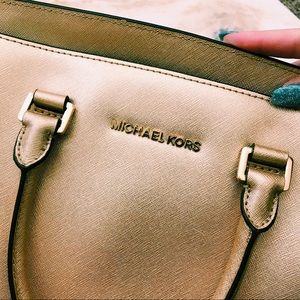michael kors gold selma handbag